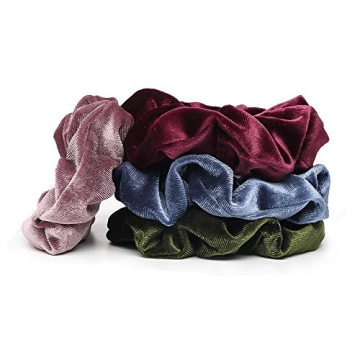 Velvet Scrunchies with Zipper Pocket for Stylish Storage