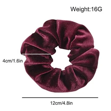 Velvet Scrunchies with Zipper Pocket for Stylish Storage