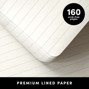 PAPERAGE Lined Journal Notebook, (Lavender), 160 Pages, Medium 5.6 inches x 8 inches - 100 GSM Thick Paper, Hardcover