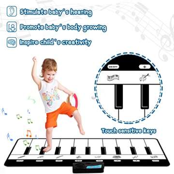 M SANMERSEN Piano Mat for Kids - Musical Learning Fun!