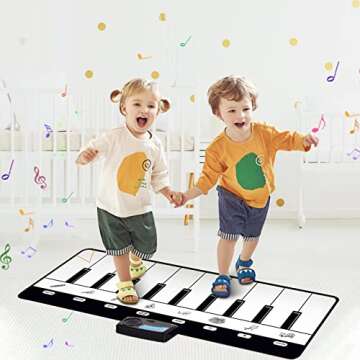 M SANMERSEN Piano Mat for Kids - Musical Learning Fun!