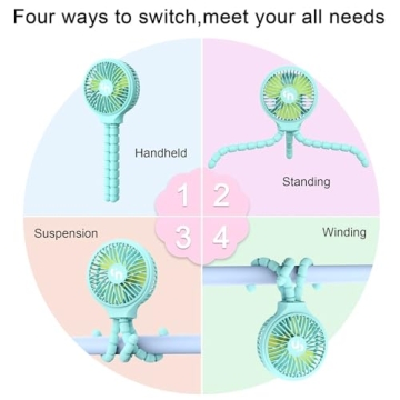 WiHoo Mini Handheld Stroller Fan for All Ages