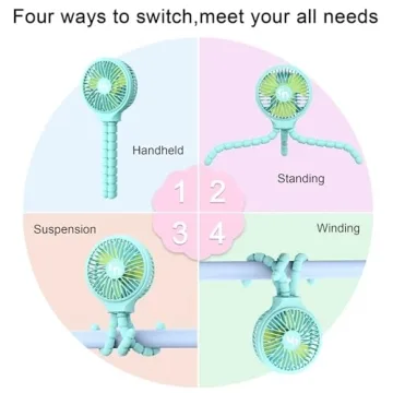 WiHoo Mini Handheld Stroller Fan for All Ages