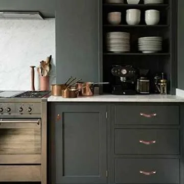 ESreake 4 Pack Soft Genuine Leather Drawer Pulls Handle,Wardrobe Cabinets Kitchen Closet Knobs Door Pulls Handles knobs with Screws,Home Decoration, Handmade (4 Pack, 5.6" - Brown)