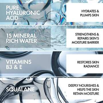 Vichy Mineral 89 Fragrance Free Cream, 72H Moisture Boosting Lightweight Cream, Hydrating Face Moisturizer with Hyaluronic Acid and Niacinamide, Suitable for All Skin Types