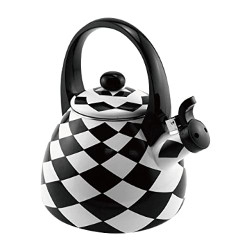 Charming UPware Enamel Whistling Tea Kettle - Black Diamond (2.4 Quart)