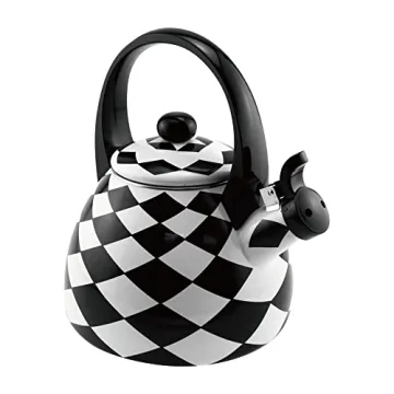 Charming UPware Enamel Whistling Tea Kettle - Black Diamond (2.4 Quart)
