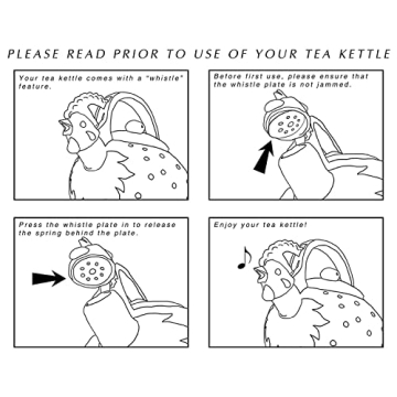 Stylish UPware Black Diamond Whistling Tea Kettle