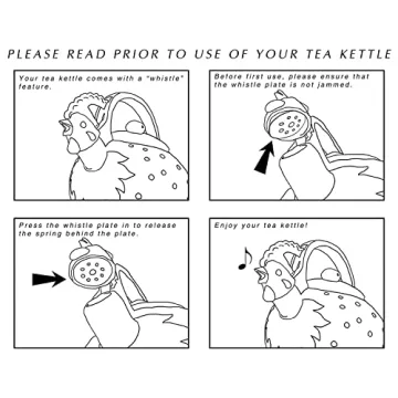 Stylish UPware Black Diamond Whistling Tea Kettle