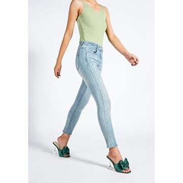 LIURUIJIA Women's Bow High Heels Mules Dress Sandals Slip On Party Prom Wedding Bridal Shoes Green 4...