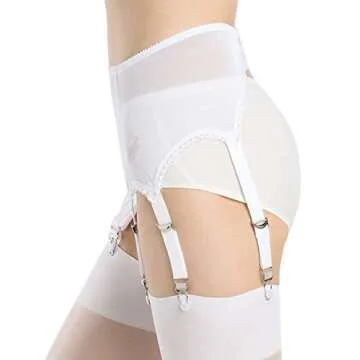 Aedericoe Mesh Garter Belt Adjustable for Thigh Highs