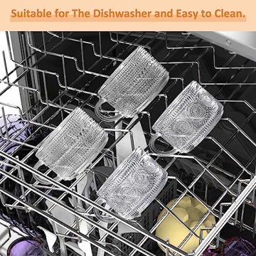 Vintage Glass Coffee Mugs 4 Pack - Elegant Gifts for Women