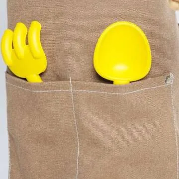 MT WORLD Apron for Kids Personalized Kids Apron Canvas Apron For Boys Girls Apron Chef Cotton Denim Apron With Kitchen Cooking Baking Wear,Gardening,Painting,BBQ,Art,DIY,Drawing