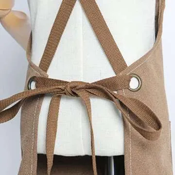 MT WORLD Apron for Kids Personalized Kids Apron Canvas Apron For Boys Girls Apron Chef Cotton Denim Apron With Kitchen Cooking Baking Wear,Gardening,Painting,BBQ,Art,DIY,Drawing