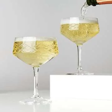 Viski Admiral Stemmed Cocktail Glasses | 7oz Set of 2