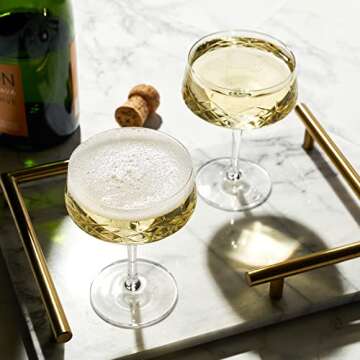 Viski Admiral Stemmed Cocktail Glasses | 7oz Set of 2