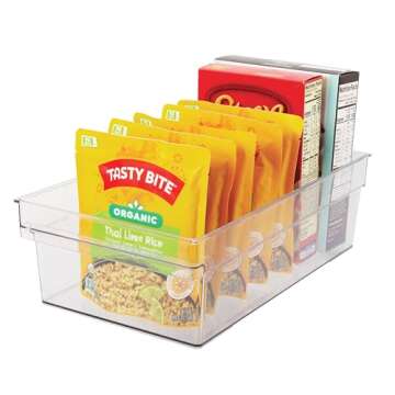 OGGI Easi-Grab Cabinet/Drawer Storage Bin - Clear, Ideal for Kitchen Organization, Pantry Storage, F...