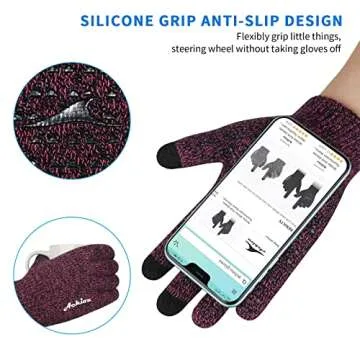 Achiou Winter Gloves for Warm Winter Touch Screen Use