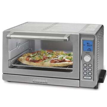 Cuisinart TOB-135N Deluxe Convection Toaster Oven Broiler, Brushed Stainless, Silver