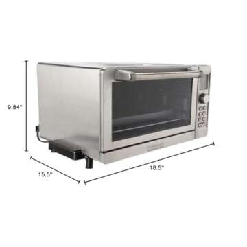Cuisinart TOB-135N Deluxe Convection Toaster Oven Broiler, Brushed Stainless, Silver