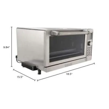 Cuisinart TOB-135N Deluxe Convection Toaster Oven Broiler, Brushed Stainless, Silver