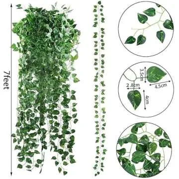 CEWOR 24 Pack 173ft Artificial Ivy Greenery Garland, Fake Vines Hanging Plants Backdrop for Room Bed...
