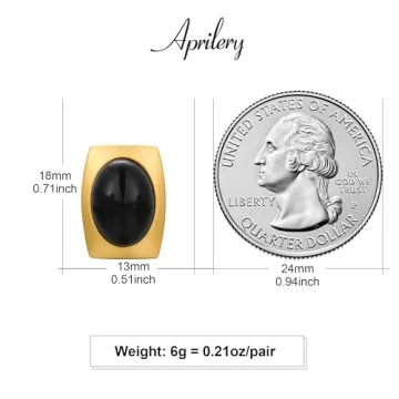 Trendy Vintage Gold Stud Earrings with Black CZ - Chic Statement Jewelry