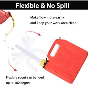 Generic Gas Can Spout Replacement Universal Kit Flexible Fuel Tank Pour Nozzle with Gaskets Vent Cap...