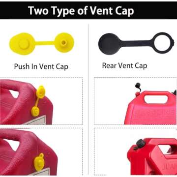 Generic Gas Can Spout Replacement Universal Kit Flexible Fuel Tank Pour Nozzle with Gaskets Vent Cap Base Cap Drill Bit for Most of Old Style Gas Can Water Jug 1 2 5 Gallon White