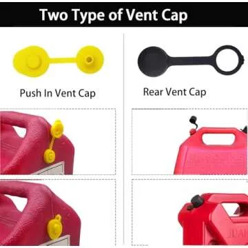 Generic Gas Can Spout Replacement Universal Kit Flexible Fuel Tank Pour Nozzle with Gaskets Vent Cap Base Cap Drill Bit for Most of Old Style Gas Can Water Jug 1 2 5 Gallon White