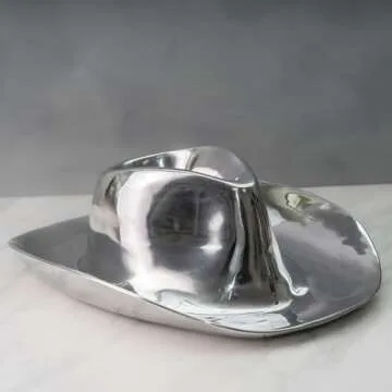 Cowboy Hat Serving Tray - Unique Metal Party Platter
