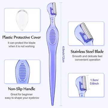 Mudder 21 Pcs Face Razors for Men and Women Eyebrow Shaving Tools