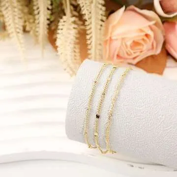 Sewyer Gold Dainty Bracelet Set for Women - Elegant Gift