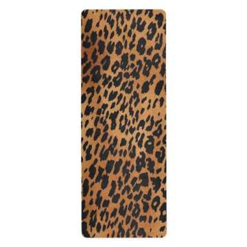 Kigai Yoga Mat Leopard Print Fitness Mat Eco-Friendly Non Slip Portable Foldable Floor Workouts Mat ...
