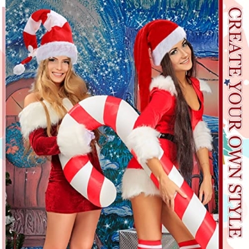 Vicenpal 6 Pack Christmas Elf Hats for Festive Fun