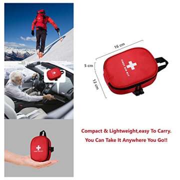First Aid Kit for Hiking, Backpacking, Camping, Travel, Car & Cycling. with Waterproof Laminate Bags...