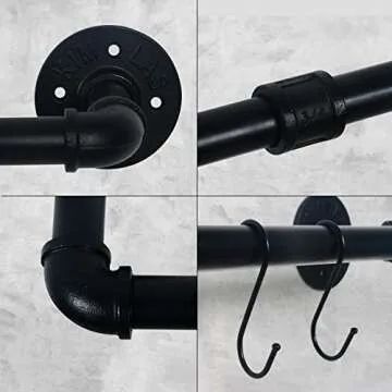 HouseAid 24 Inch Industrial Pipe Towel Bar for Farmhouse Decor