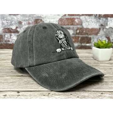 Hepandy Embroidered Golden Retriever Hat - Adjustable Baseball Cap for Dog Lovers