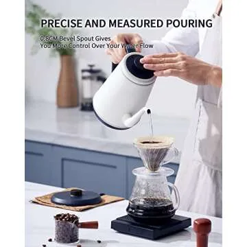 DmofwHi Gooseneck Electric Kettle 1.0L for Tea & Coffee