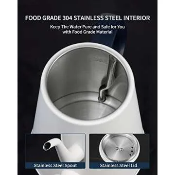 DmofwHi Gooseneck Electric Kettle 1.0L for Tea & Coffee