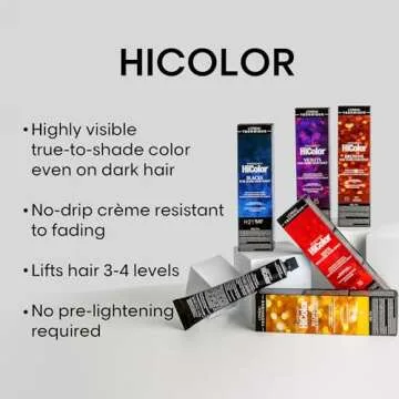 L'Oréal Technique HiColor Reds Permanent Hair Color | Lifts Dark Hair in One Step | No Brassiness | Rich, Smooth Creme Formula | Intense, Long-Lasting Color | Sizzling Copper