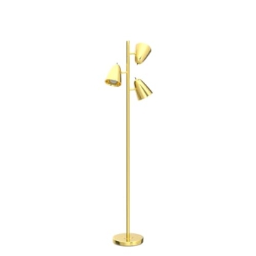 QiMH Tree Floor Lamp with 3 Adjustable Bulbs