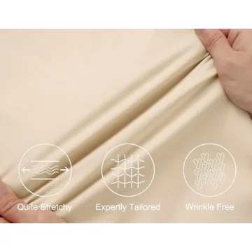 COOFANDY Men's Wrinkle-Free Button Down Shirt - Light Khaki