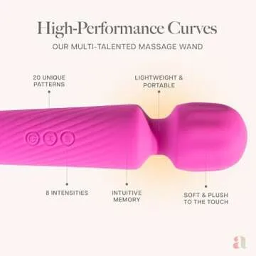 Ava Vibrator Wand Sex Toys [ Clit Stimulator ] Vibrators for Woman Adult Toy | Gifts for Women | 20 Patterns & 8 Speeds of Pleasure | Quiet & Small -Standard - Hot Pink
