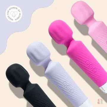 Ava Vibrator Wand Sex Toys [ Clit Stimulator ] Vibrators for Woman Adult Toy | Gifts for Women | 20 Patterns & 8 Speeds of Pleasure | Quiet & Small -Standard - Hot Pink