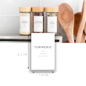 Minimalist Spice Jar Labels for Kitchen Organization