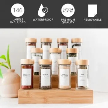 Minimalist Spice Jar Labels for Kitchen Organization