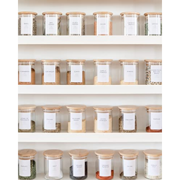 Minimalist Spice Jar Labels for Kitchen Organization