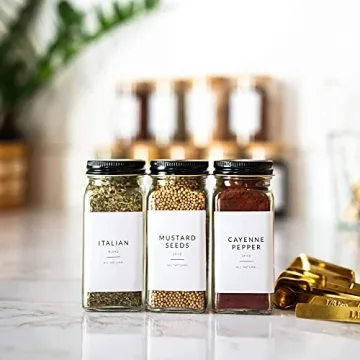 Minimalist Spice Jar Labels for Kitchen Organization