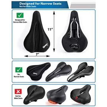 Comfortable WINNINGO Gel Bike Seat Cover for Biking